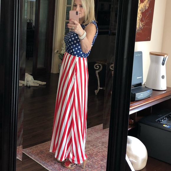Stars & Stripes United States American flag dress - Picture 5 of 6